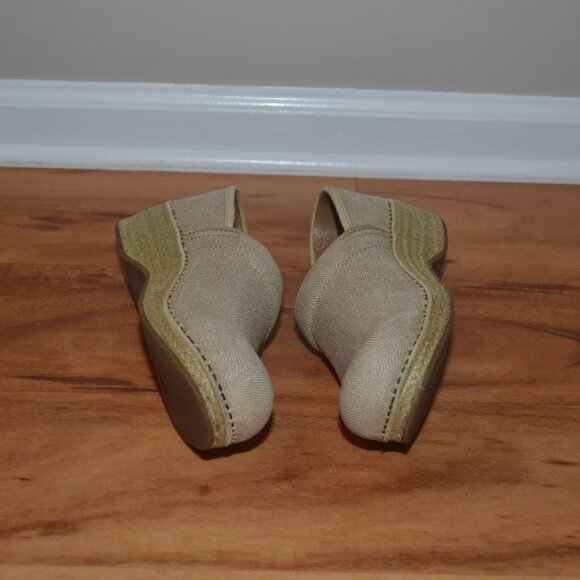 Dansko Vegan Jute Pro Linen Embroidered Clogs Size 39 Natural Burlap Sz 8.5-9 - Picture 7 of 9